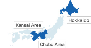 Kansai Area・Kansai Area・Hokkaido　map